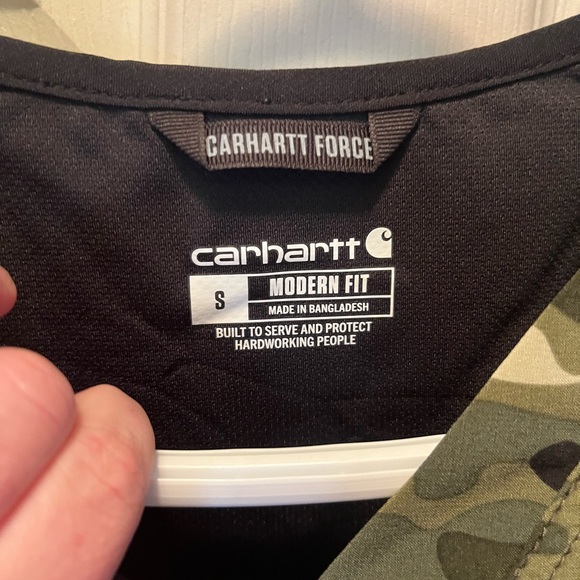 Carhartt Men's Micro Ripstop Print Block Scrub Top camo black small - Picture 4 of 6